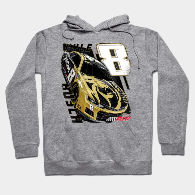 Kyle Busch Charcoal Car Hoodie by ganisfarhan